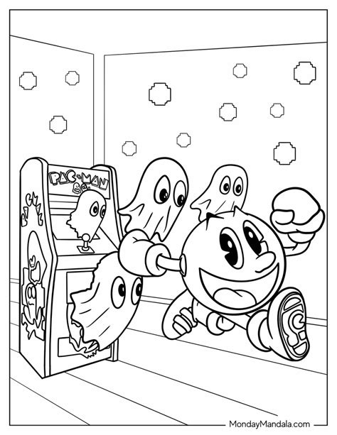 Free Coloring Pages Pac Man Coloring Home Coloringweb