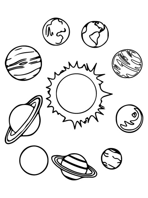 Free Coloring Pages Planets