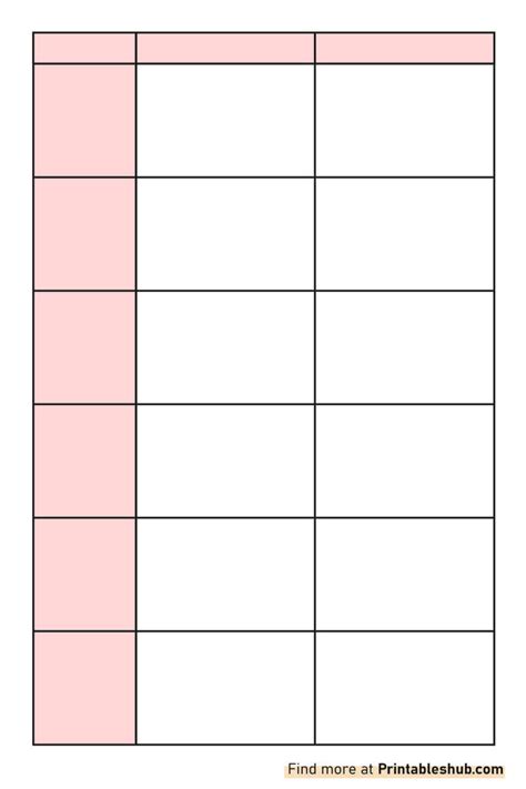 Free Comparison Chart Template Free blank comparison chart template