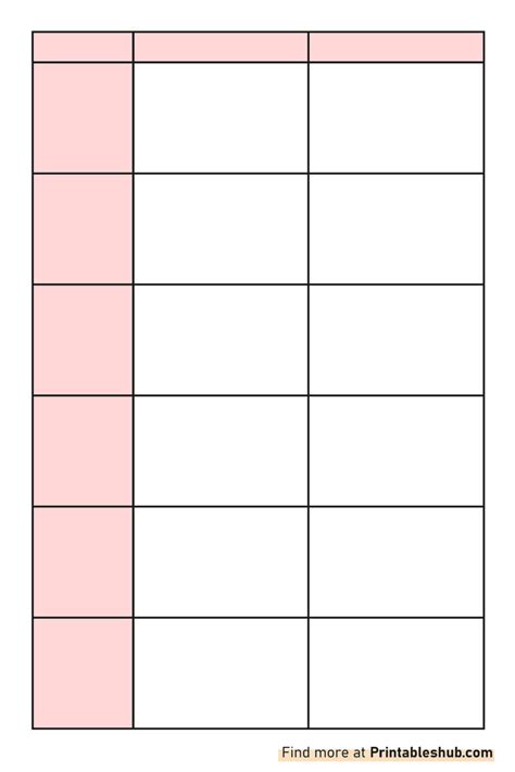 Free Comparison Table Template PRINTABLE TEMPLATES