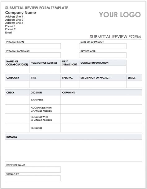Free Construction Submittal Form Template Of Submittal Within Submittal