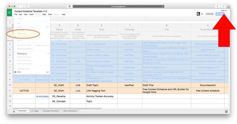 Free Content Schedule and URL Builder for Google Sheets