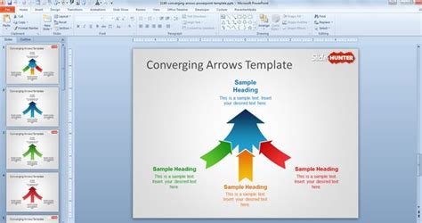 Free Converging Arrows Powerpoint Template Free Powerpoint Templates Slidehunter Com