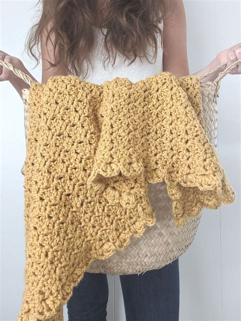 Free Cotton Crochet Blanket Pattern + Video Tutorial Jewels and Jones