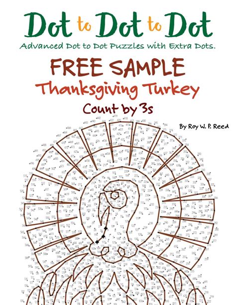 Free Count by 3 Thanksgiving Dot to Dot Math Puzzle Thanksgiving math