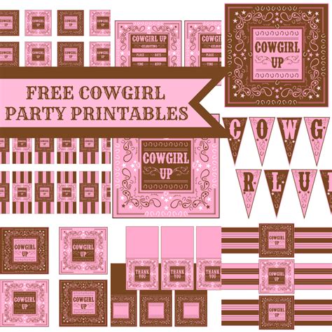 Free Cowgirl Birthday Party Printables Catch My Party