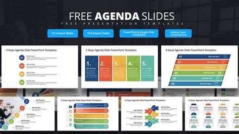Free Creative Agenda PowerPoint SlideModel