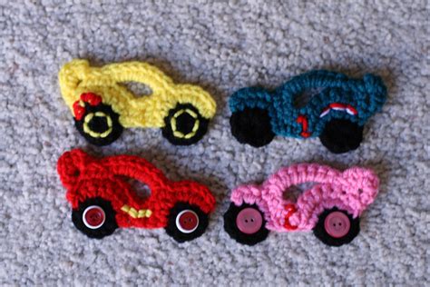 Free Crochet Applique Patterns How To Make A Crocheted Car Applique Diy