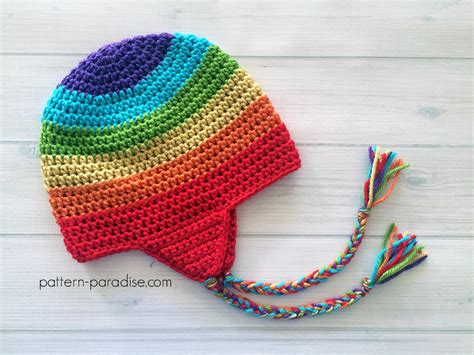 Free Crochet Pattern Easy Earflap Hat Pattern Paradise