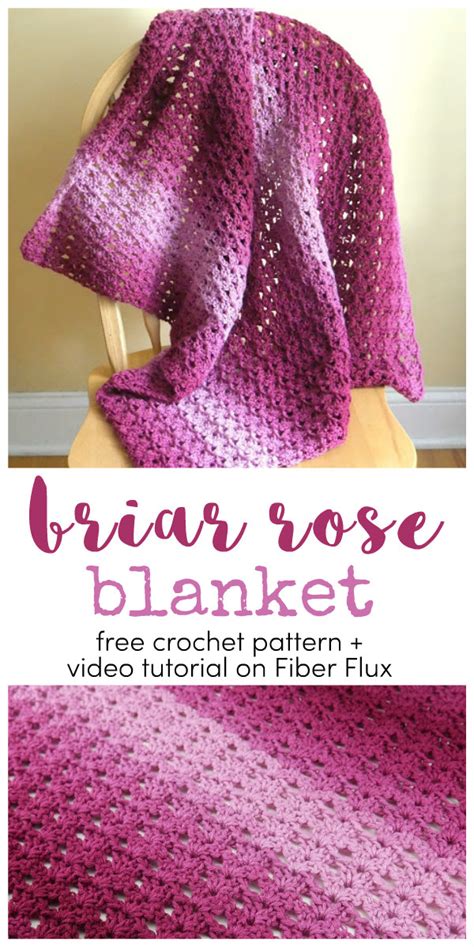 Free Crochet Pattern...Briar Rose Blanket! Fiber Flux...Adventures in