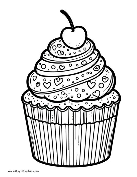 Free Cupcake Coloring Pages