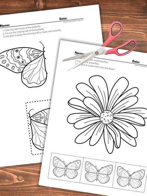 Free Cut and Paste Worksheets - Nature Inspired Learning