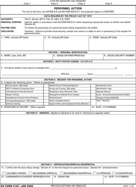 Free Da Form 418 PDF 29KB 1 Page(s)