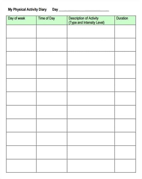Free Daily Activity Log Template Download in Word, PDF