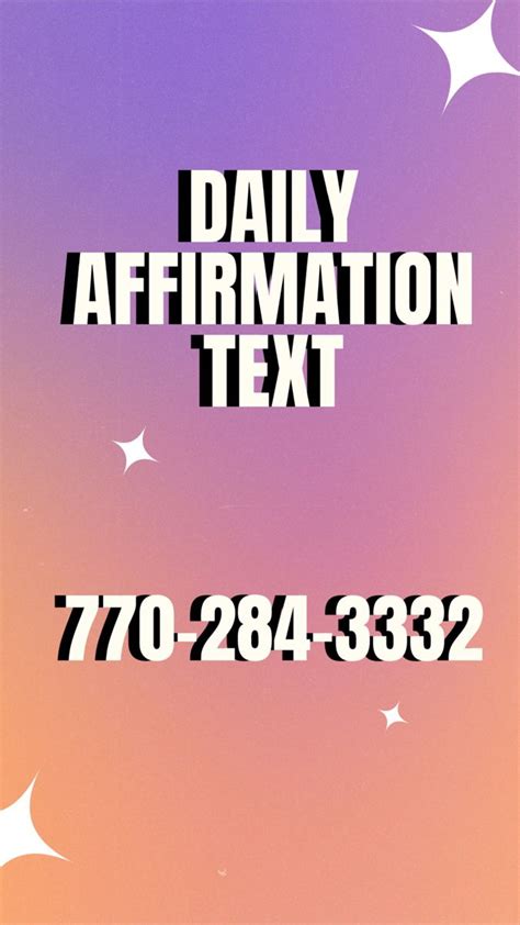 Free Daily Affirmations Text Message