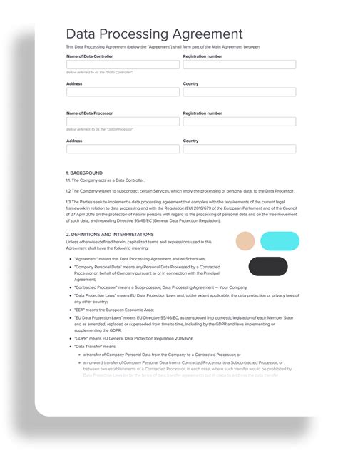 Free Data Processing Agreement (DPA) template with Oneflow