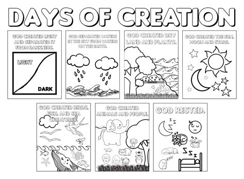 Free Days Of Creation Coloring Page Coloring Page, 56 OFF