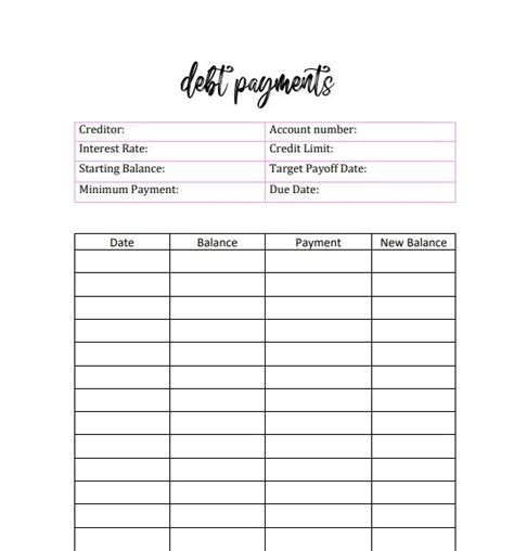 Free Debt Tracker Printable To Get Out Of Debt Fast The Remote Mom