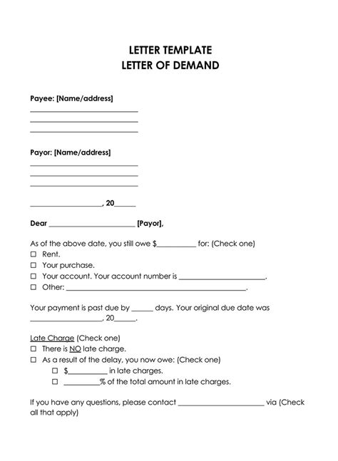 Free Demand Letter Templates ALL TYPES with Samples Word PDF