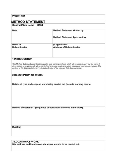 Free Demolition Method Statement Template PRINTABLE TEMPLATES