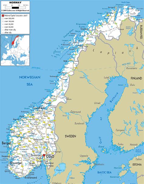 Free Detailed Road Map of Norway - Maphill