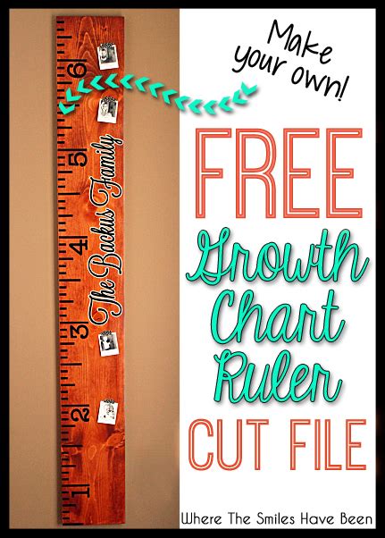 Free Diy Growth Chart Ruler Cut File