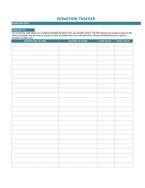 Free Donation Tracking Templates For Excel