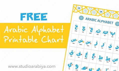 Free Download Arabic Alphabet Chart Blog
