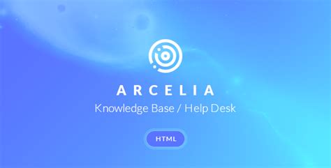 Free Download Arcelia Knowledge Base Help Desk Html Template
