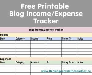 Free Download Blog Income And Expense Tracker Expense Tracker Printable Expense Tracker Blog Income