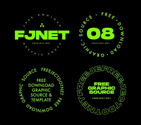 Free Download Circular Text Effect Design Template PSD File