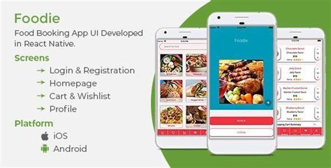 Free Download Food App Template With React Native Mobile Android And Ios Compatible