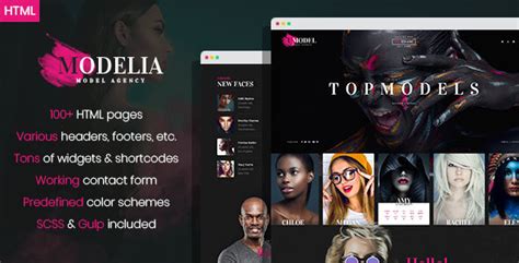 Free Download Modelia Modeling Agency Html Template Nulled Latest Version Bignulled
