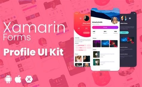 Free Download Profile Page Ui Kit Xamarin Forms Android Ios