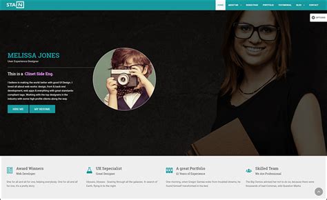 Free Download Stain Creative One Page Portfolio Blog Template Nulled Latest Version Bignulled