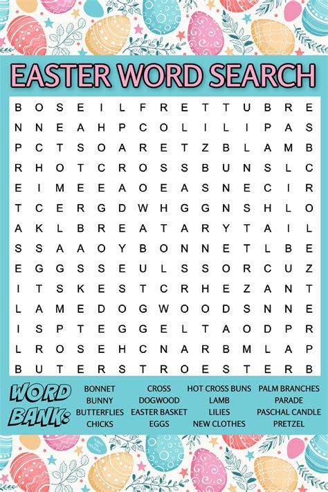 Free Easter Printable Word Search