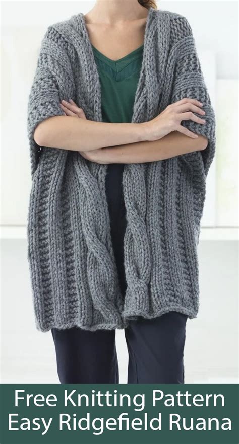 Free Easy Knit Ruana Pattern