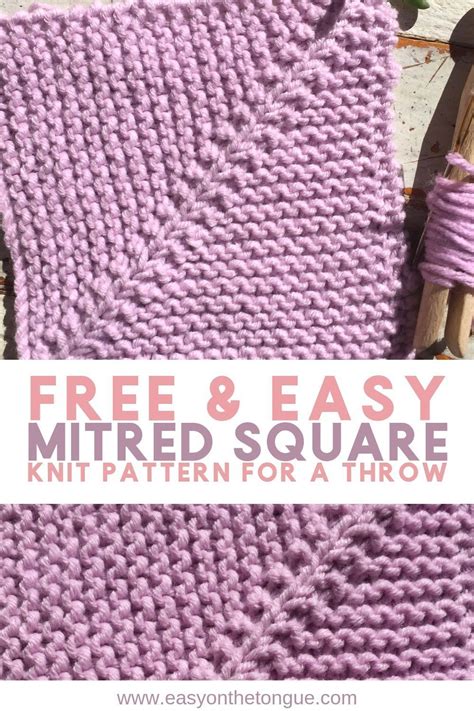 Free Easy Knit Square Pattern to Make a Quick Throw Knitting squares