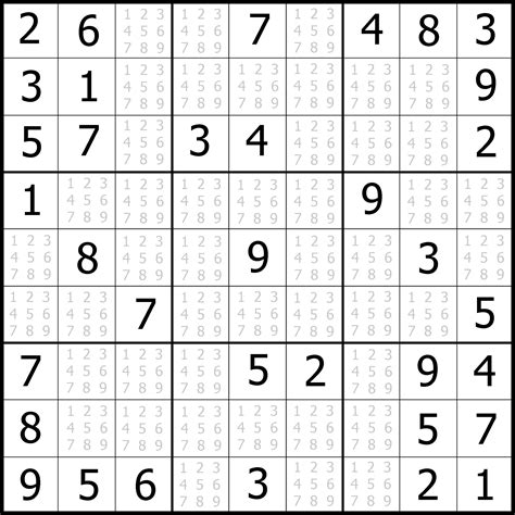 Free Easy Printable Sudoku