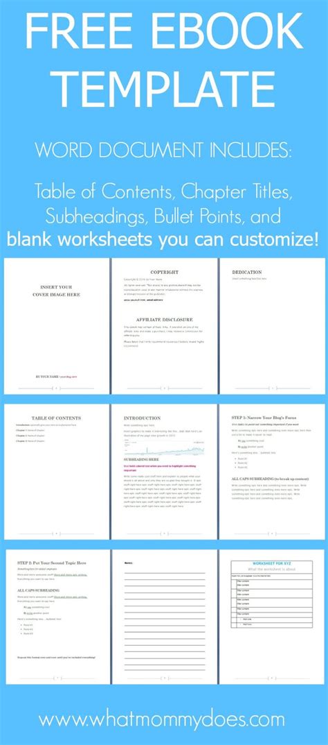 Free Ebook Template Preformatted Word Document Book within Another