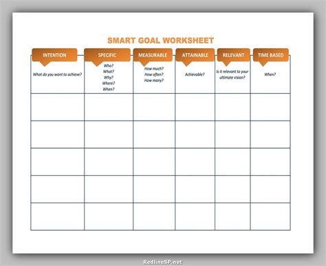 Free Editable Smart Goal Templates in Excel to Download