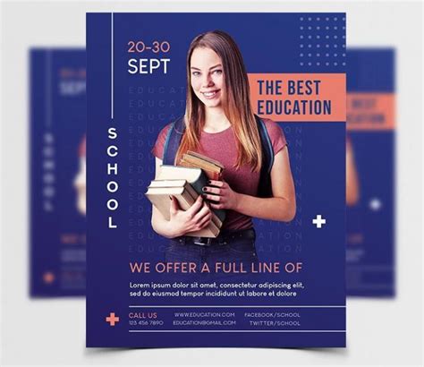 Free Education Students Flyer Template in PSD PSDFlyer