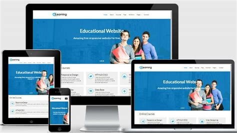 Free Educational Responsive Web Template Elearning