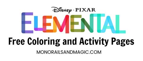 Free Elemental Coloring and Activity Pages Monorails and Magic