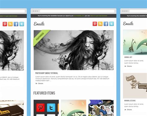 Free Email PSD and HTML Templates Blog