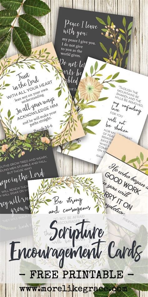 Free Encouragement Scripture Cards Scripture printables, Free scripture printables, Scripture