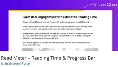 Free Estimated reading time Wordpress plugins Display article read time