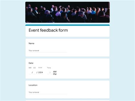 Free Event Feedback Form Template for Google Forms