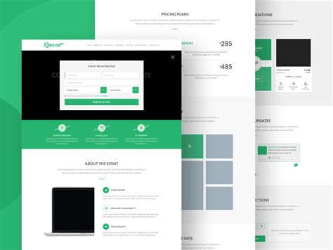 Free Event Registration Landing Page Template PSD at FreePSD.cc