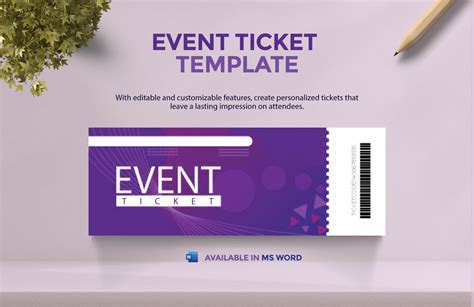 Free Event Ticket Template For Word Collection